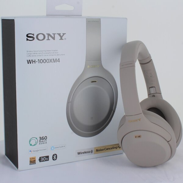 Sony WH-1000 XM4 Noise-cancelling Over-ear Bluetooth Headphones (Silver)