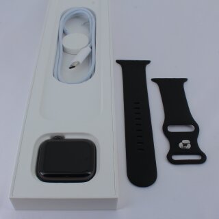 Apple Watch SE GPS, Space gray Aluminium case and sport band, 40mm (Black)