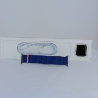 Apple Watch SE GPS + Cellular, Silver Aluminium case and sport loop, 40mm (Dark marine)