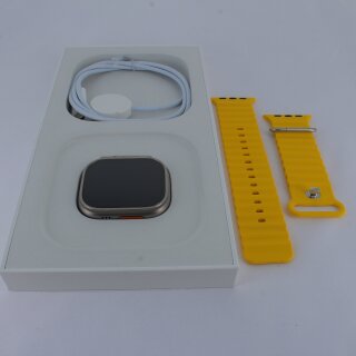 Apple Watch Ultra GPS + Cellular, Titanium Case and Ocean Band, 49mm (Yellow)