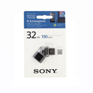 Sony MicroVault Speicherstick, USB 3.1, schwarz, 32 GB