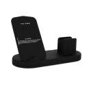 eSTUFF 4in1 Wireless Charging Stand - 7.5W/10W/15W, Apple Watch + Airpod - For Qi compliant devices. 5V/9V fast charge
