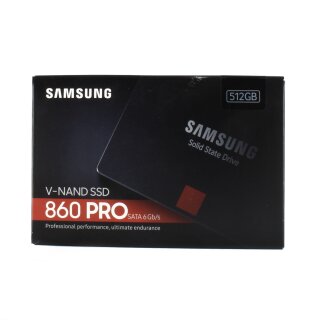 Samsung 860 PRO MZ-76P512B - SSD, 512GB - intern - 2.5&quot; (6,4 cm)
